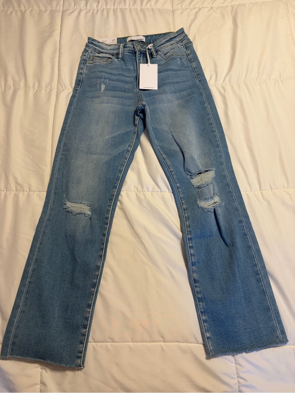 Vervet Jeanne Light Blue Distressed Women's Jeans - Picture 2 of 5